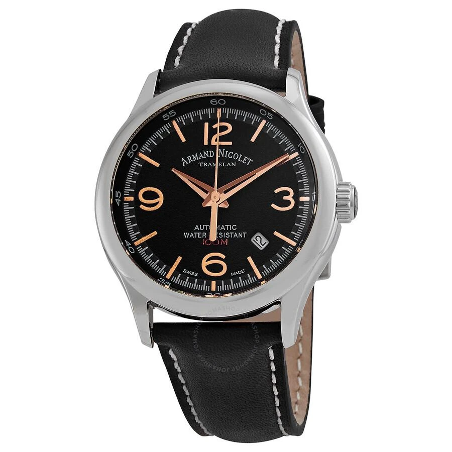 商品Armand Nicolet|MHA Automatic Black Dial Men's Watch A840HAA-NS-P140NR2,价格¥5397,第1张图片