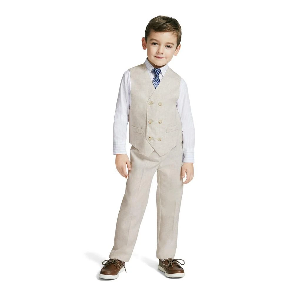 商品Calvin Klein|Little Boys Antique Heather Vest Set, 4 Piece,价格¥388,第3张图片详细描述