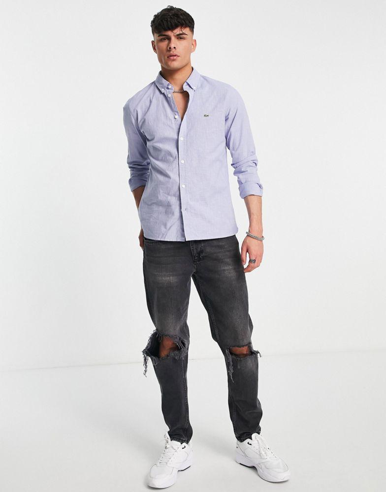 商品Lacoste|Lacoste long sleeve shirt in blue,价格¥801,第5张图片详细描述