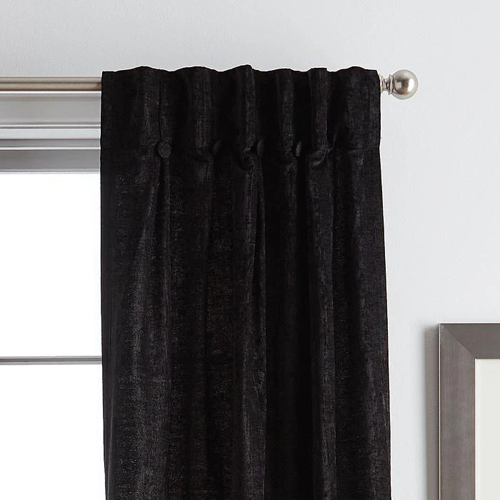 商品DKNY|Classic Chenille 96" x 32" Inverted Pleat With Button Curtain Panel, Pair,价格¥1075,第5张图片详细描述
