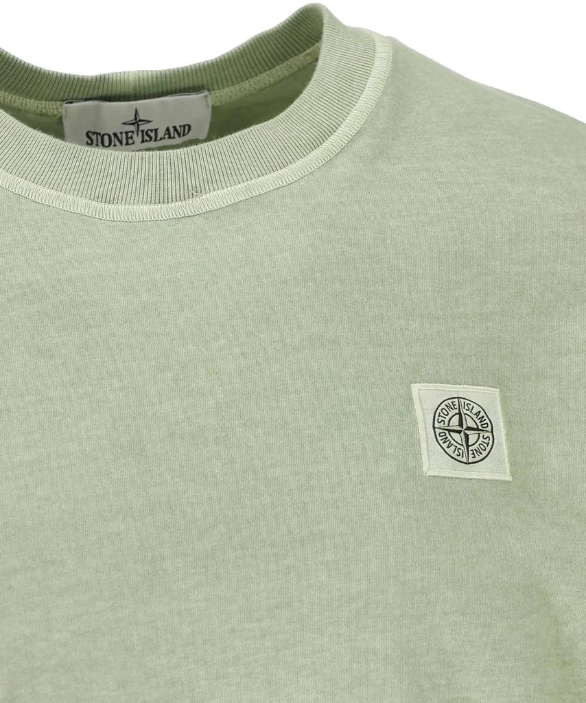 商品Stone Island|Stone Island Logo Patch Crewneck T-Shirt,价格¥1043,第3张图片详细描述