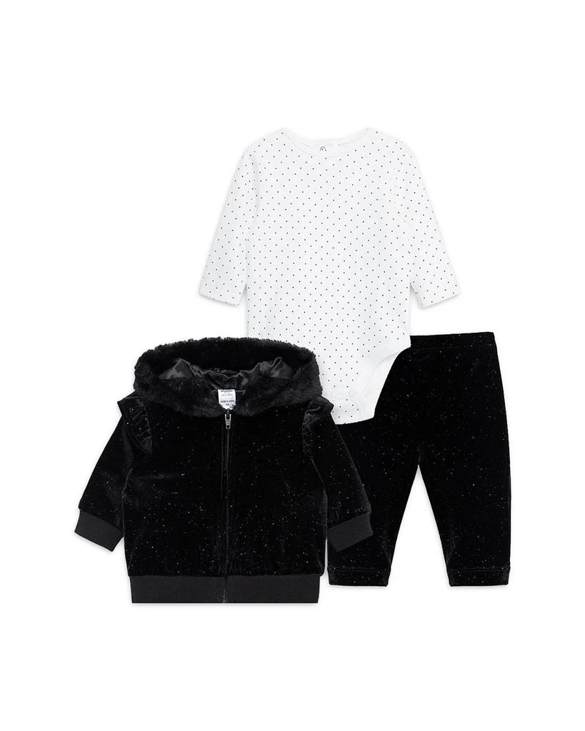 商品Little Me|Girls' Sparkle Bodysuit, Jacket & Pants - Baby,价格¥268,第1张图片