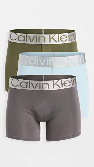 商品Calvin Klein|3 Pack Steel Micro 平角短裤,价格¥470,第1张图片
