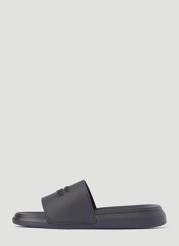 商品Alexander McQueen|Hybrid Signature Slides in Black,价格¥1454,第3张图片详细描述