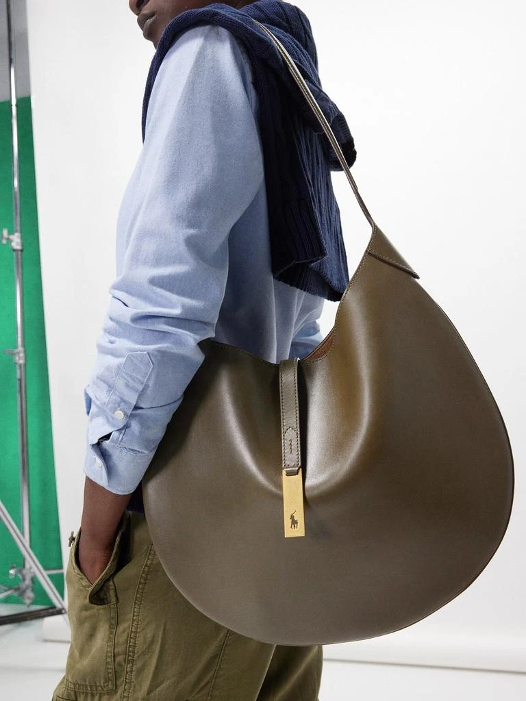 商品Ralph Lauren|Polo ID medium leather shoulder bag,价格¥7958,第2张图片详细描述