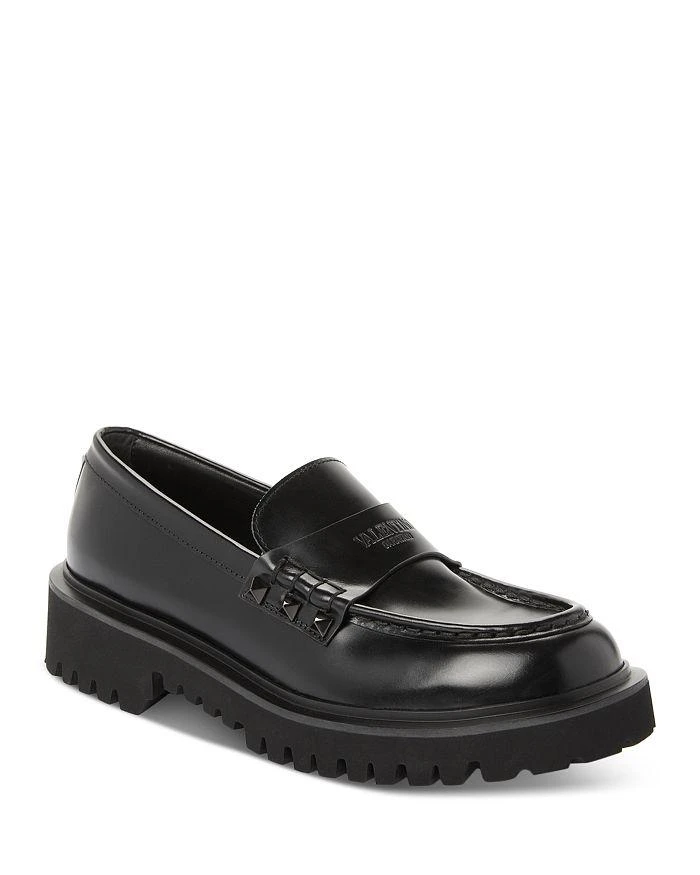 商品Valentino|Women's Rockstud Lug Sole Loafers,价格¥7191,第1张图片详细描述