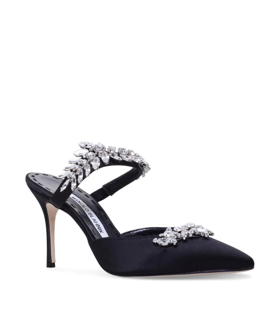 商品Manolo Blahnik|Satin Lurum Mules 90,价格¥10963,第1张图片