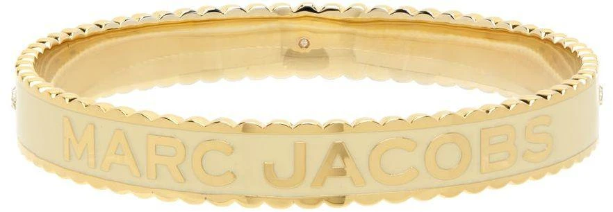 商品Marc Jacobs|Gold & Beige 'The Medallion Large' Cuff Bracelet,价格¥482,第1张图片