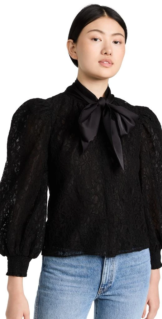 商品Alice + Olivia|alice + olivia Brentley Tie Neck Blouson Sleeve Blouse,价格¥1305,第1张图片