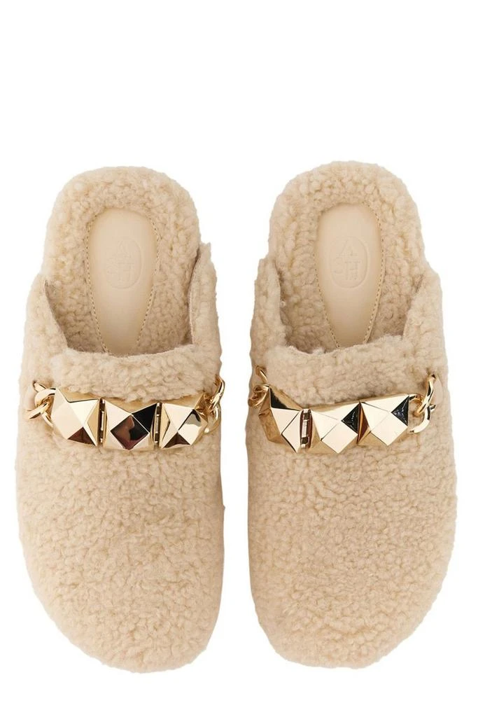 商品Ash|Ash Ghostfur Shearling Studded Mules,价格¥794,第4张图片详细描述