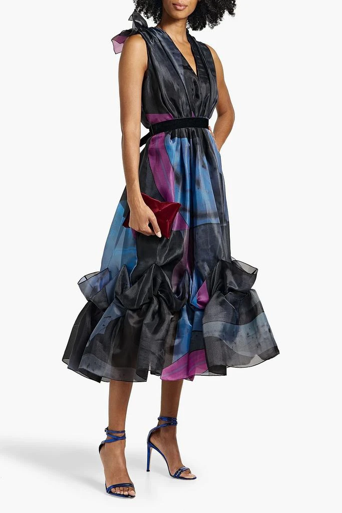 商品ROKSANDA|Ruffled printed organza midi dress,价格¥7199,第2张图片详细描述