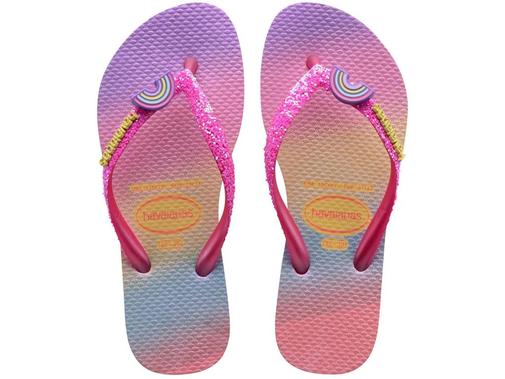 商品Havaianas|Slim Glitter II Flip Flop Sandal (Toddler/Little Kid/Big Kid),价格¥225,第2张图片详细描述