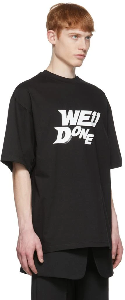 商品We11done|Black Cotton T-Shirt,价格¥1488,第2张图片详细描述