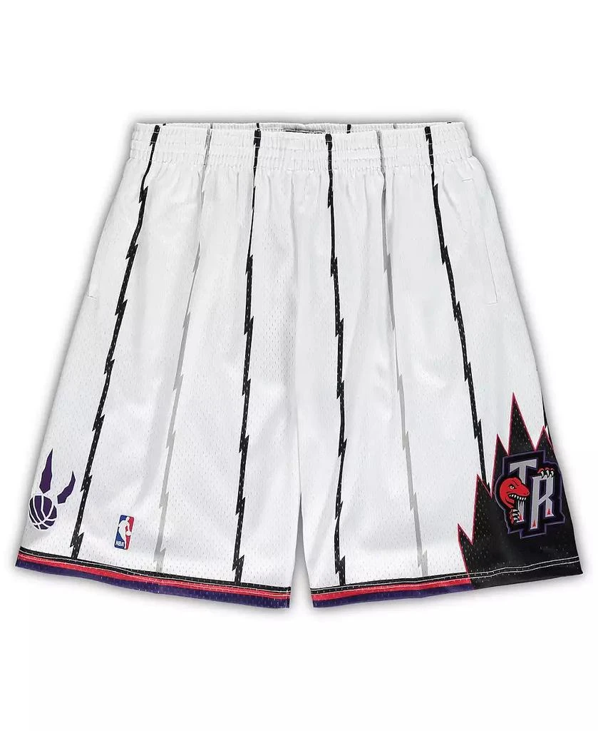 商品Mitchell & Ness|Men's Mitchell Ness White Toronto Raptors Big Tall Hardwood Classics Team Swingman Shorts,价格¥509,第1张图片