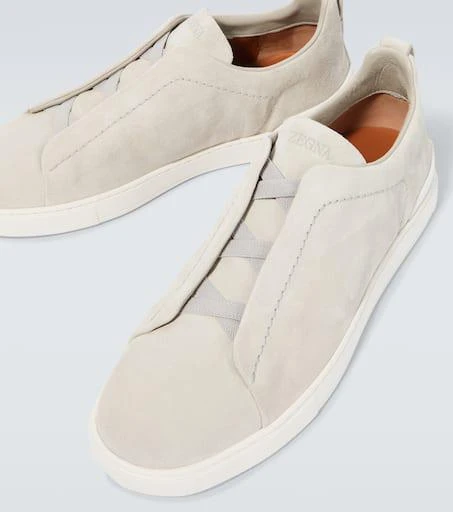 商品Zegna|Triple Stitch绒面革运动鞋,价格¥10494,第3张图片详细描述