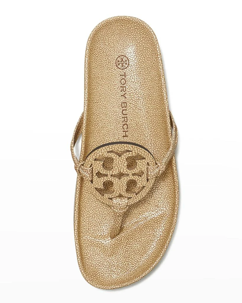 商品Tory Burch|Miller Cloud Calfskin Medallion Thong Sandals,价格¥588,第4张图片详细描述