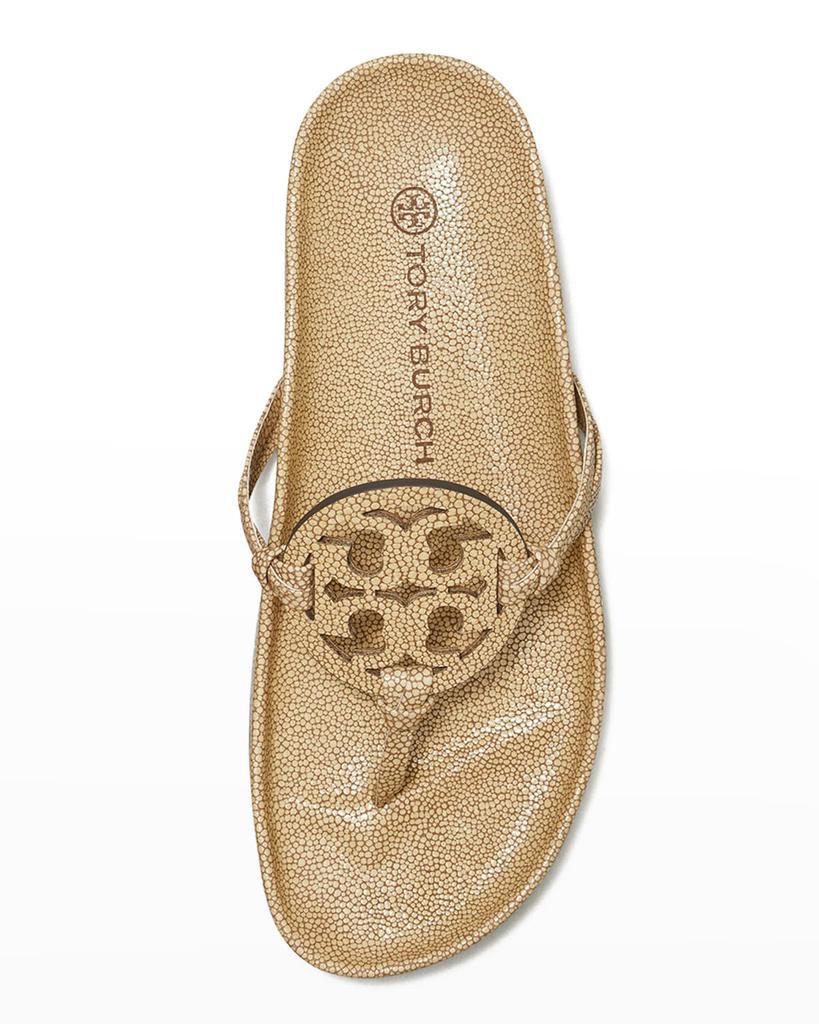 商品Tory Burch|Miller Cloud Calfskin Medallion Thong Sandals,价格¥799,第6张图片详细描述