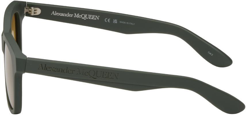 商品Alexander McQueen|Green Angled Pantos Sunglasses,价格¥2413,第5张图片详细描述