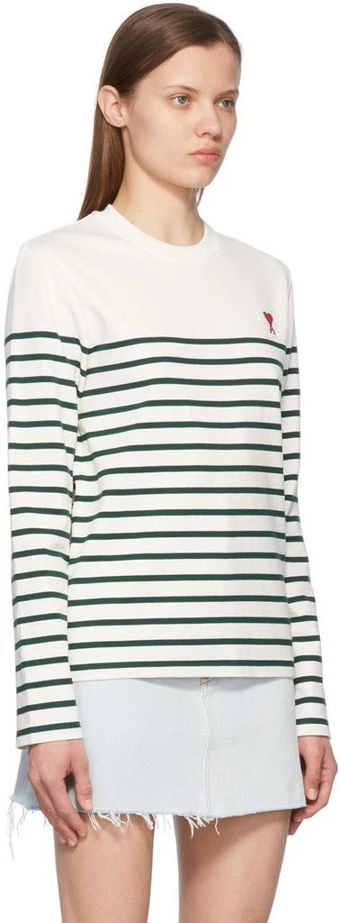 商品AMI|White Ami de Cœur Mariniere Long Sleeve T-Shirt,价格¥669,第2张图片详细描述