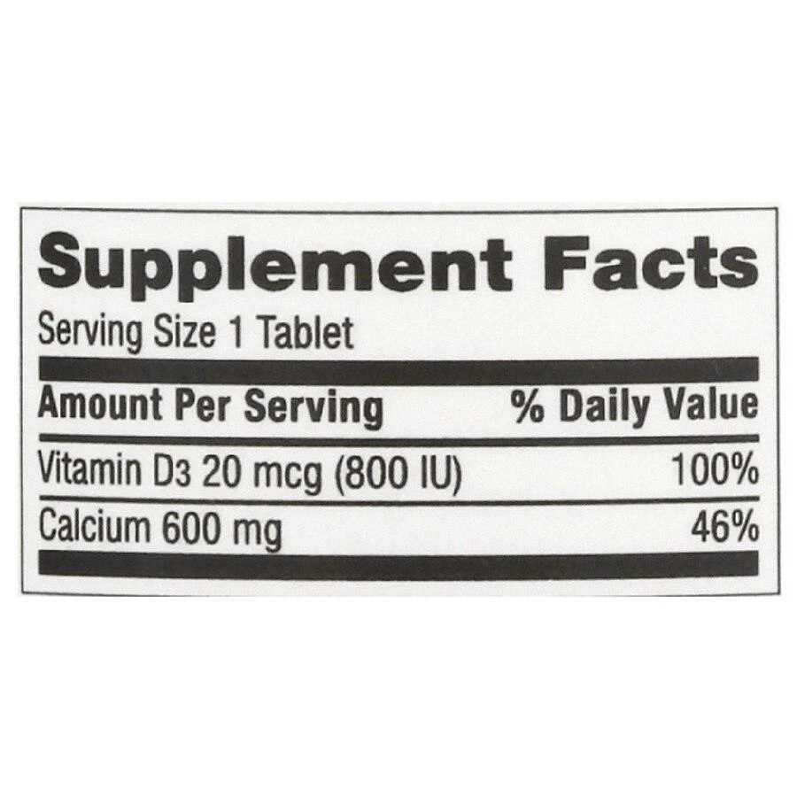 商品Finest Nutrition|Calcium plus Vitamin D3 Tablets,价格¥75,第3张图片详细描述