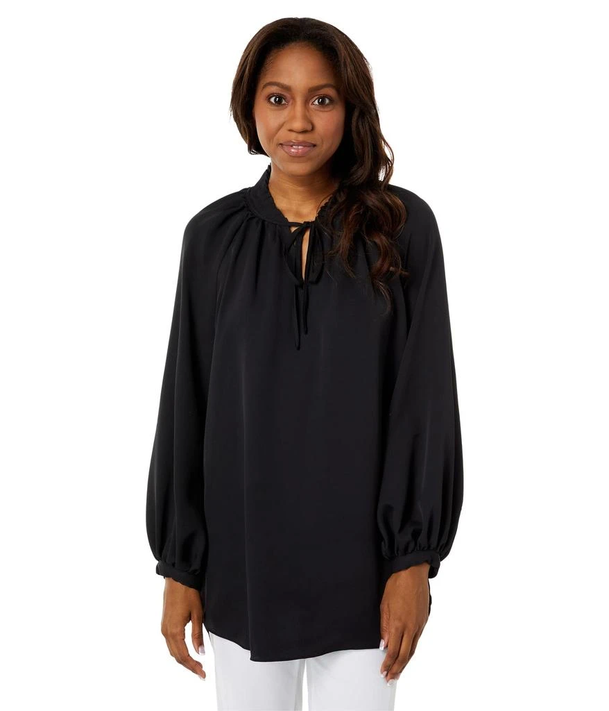 商品Vince Camuto|Long Sleeve Double Cuff V-Neck Luxe Crêpe De Chine Tunic,价格¥149,第1张图片