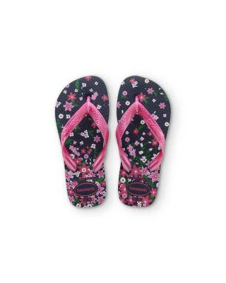 商品Havaianas|女孩(小童/幼儿)Girls' Flores Metallic Flip-Flops - Walker, Toddler, Little Kid,价格¥134,第3张图片详细描述