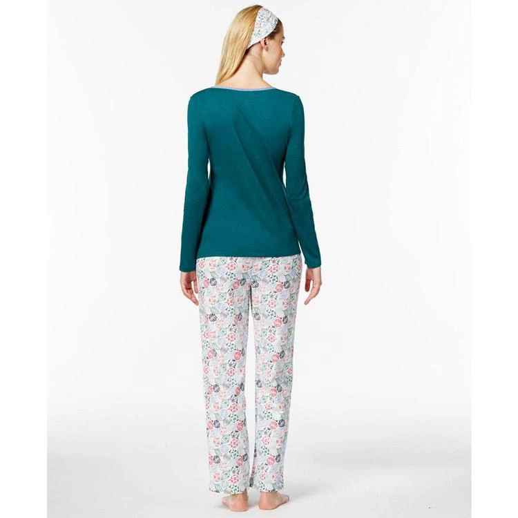 商品Nautica|Flannel Gifting Pajama Set with Free Matching Headband,价格¥151,第2张图片详细描述
