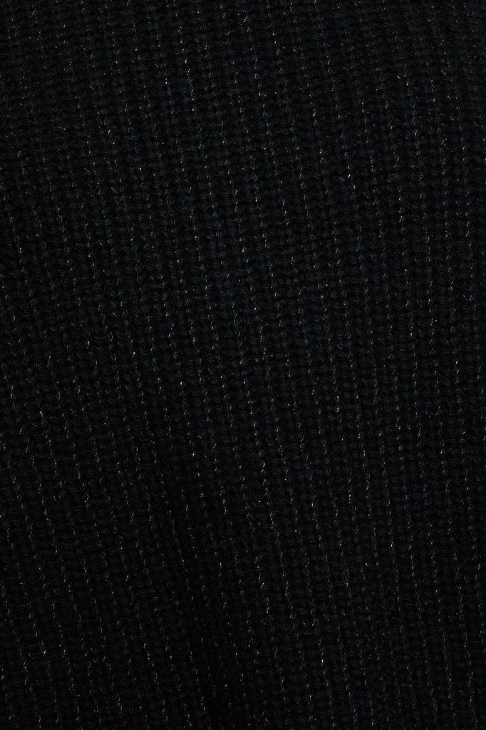 Metallic ribbed cashmere turtleneck sweater商品第4张图片规格展示