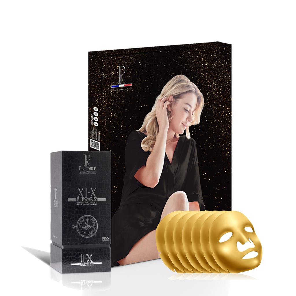 Non-Surgical LED Face/Body Device w/ Oxygen & Vitamin Infused Gold Masks-Black Robe商品第2张图片规格展示