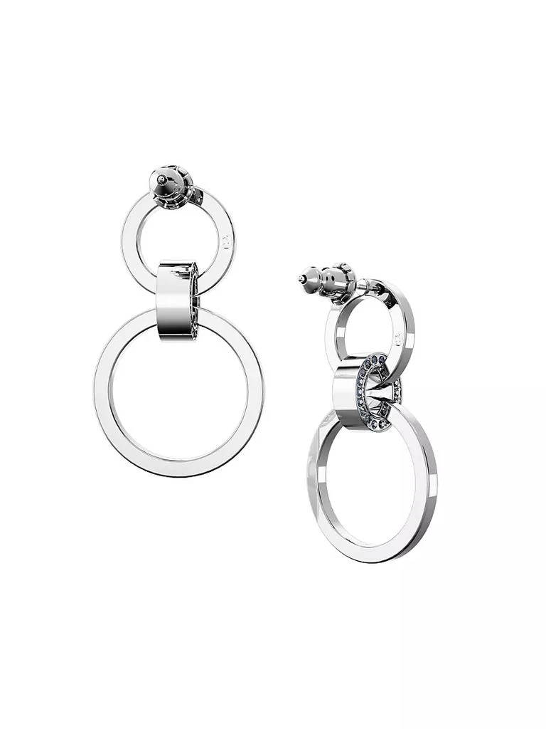 商品Swarovski|Hollow Rhodium-Plated & Swarovski Crystal Drop Earrings,价格¥1462,第4张图片详细描述