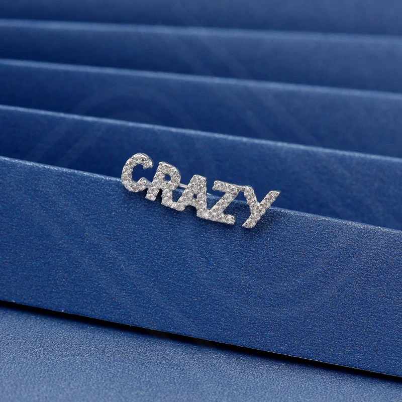 APM Monaco字母耳钉“CRAZY”单只女 纯银小众设计感轻奢2021新款夏季搭配AE10958OX 商品
