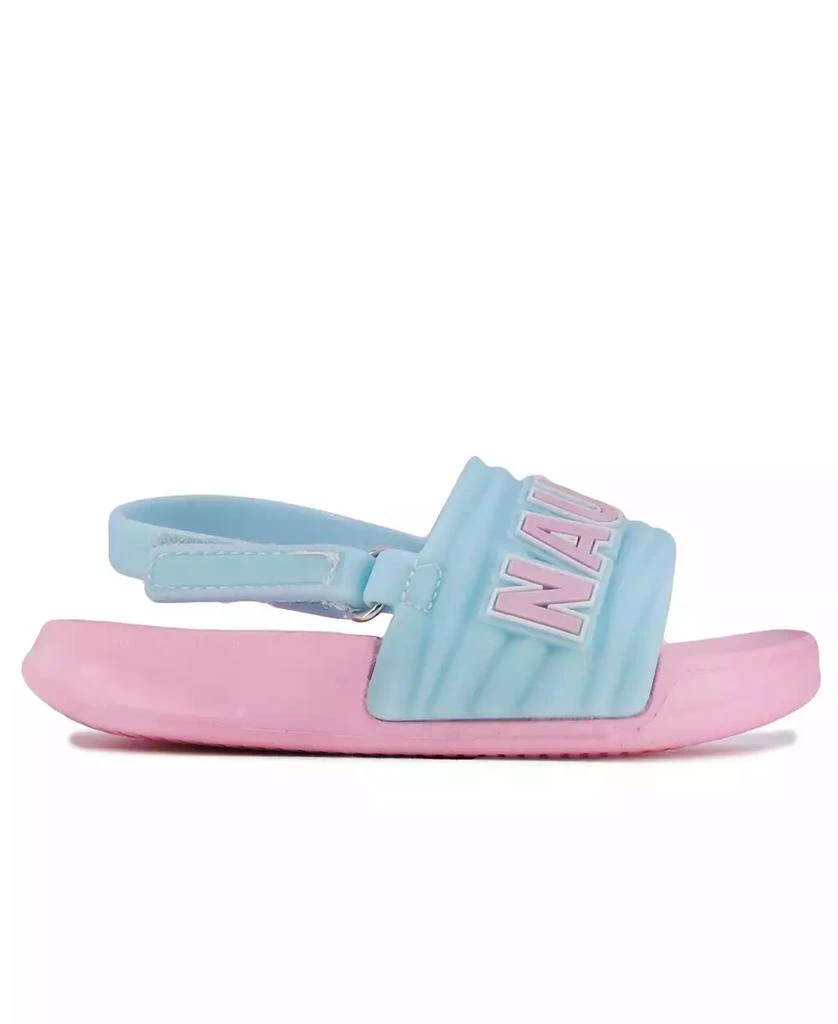 商品Nautica|Toddler and Little Girls Loch Toddler Pool Slip On Slides,价格¥115,第2张图片详细描述