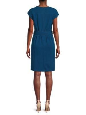 商品Calvin Klein|Belted Sheath Dress,价格¥355,第4张图片详细描述