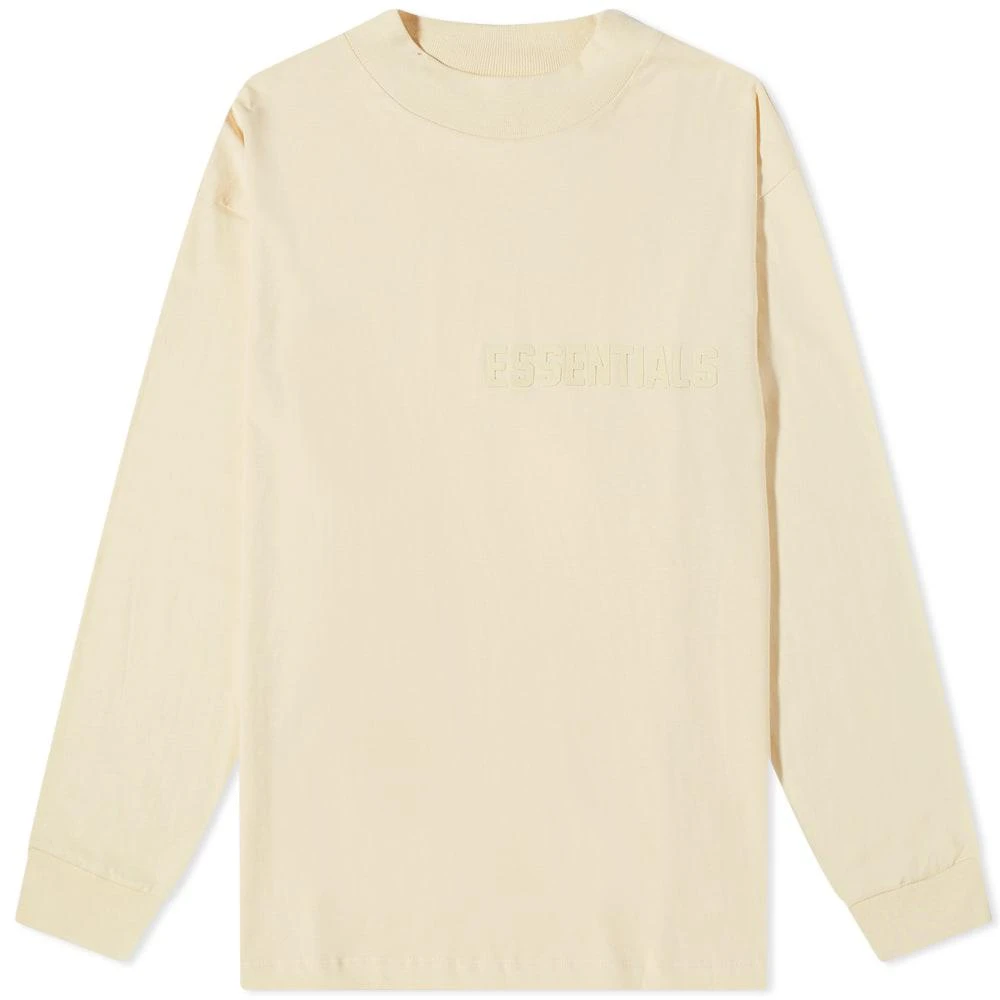商品Essentials|Fear of God ESSENTIALS Logo Long Sleeve T-Shirt - Egg Shell,价格¥354,第1张图片