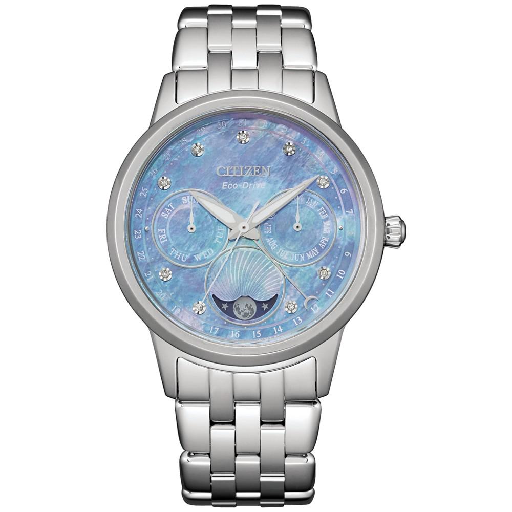 Women's Calendrier Diamond Accent Stainless Steel Bracelet Watch 37mm商品第1张图片规格展示