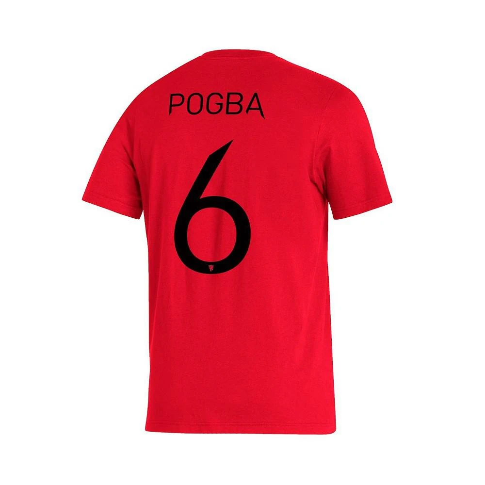 商品Adidas|Men's Paul Pogba Red Manchester United Name and Number Amplifier T-shirt,价格¥181,第3张图片详细描述