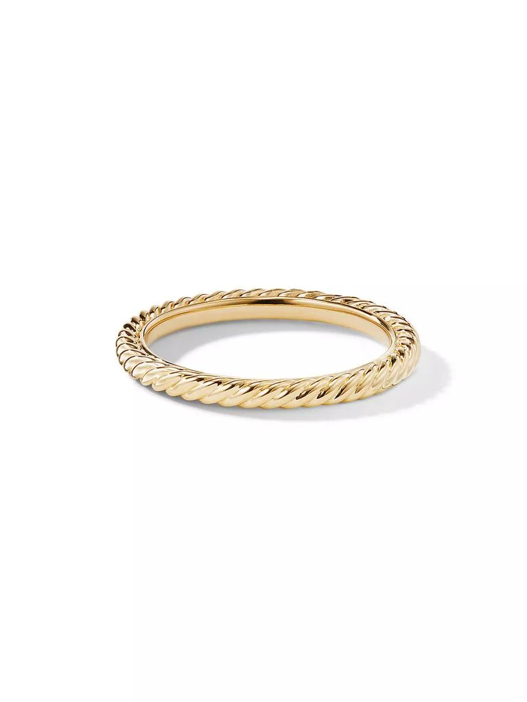 商品David Yurman|Cable Collectibles® Stack Ring in 18K Yellow Gold,价格¥5210,第1张图片