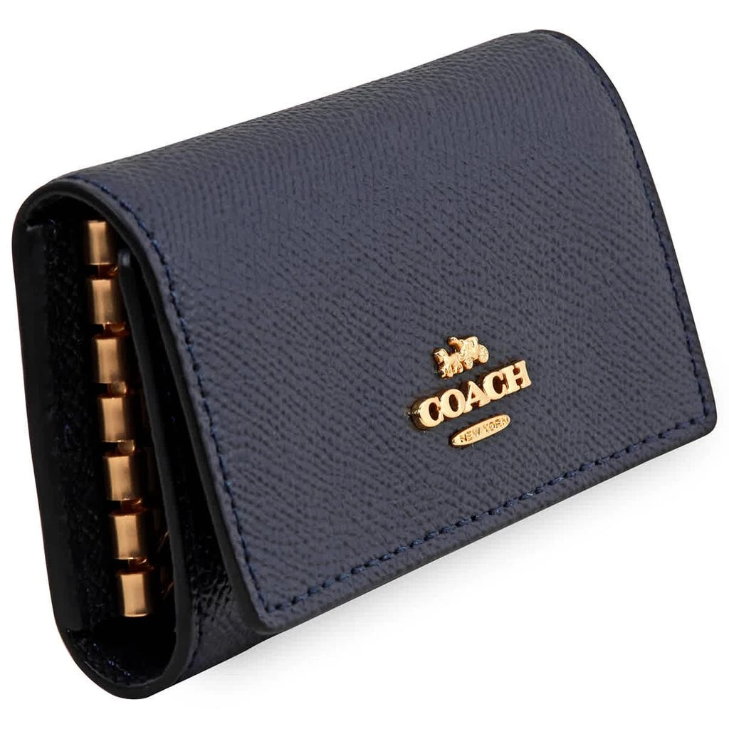 商品Coach|Coach Ladies Navy Cross Grain Leather 6-Ring Key Case,价格¥670,第2张图片详细描述