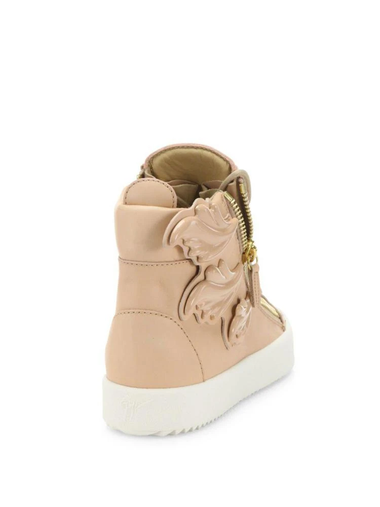 商品Giuseppe Zanotti|Winged Leather Side-Zip Hi-Top Sneakers,价格¥3524,第2张图片详细描述