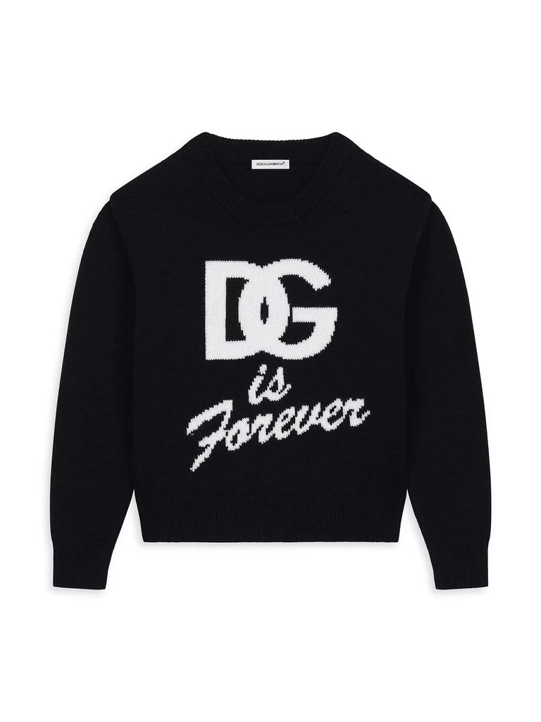 商品Dolce & Gabbana|Little Girl's & Girl's Forever Wool Crewneck Sweater,价格¥4836,第1张图片