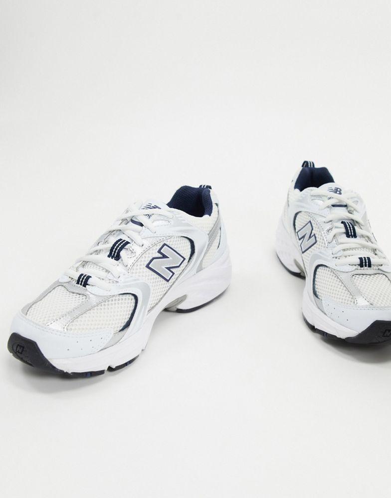 New Balance 530 trainers in white silver and blue商品第4张图片规格展示