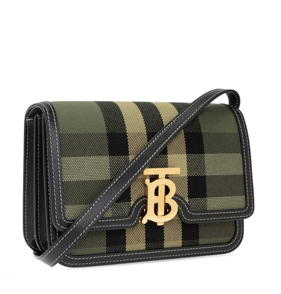 商品Burberry|Burberry Military Green Small TB Check Canvas Crossbody Bag,价格¥8672,第2张图片详细描述