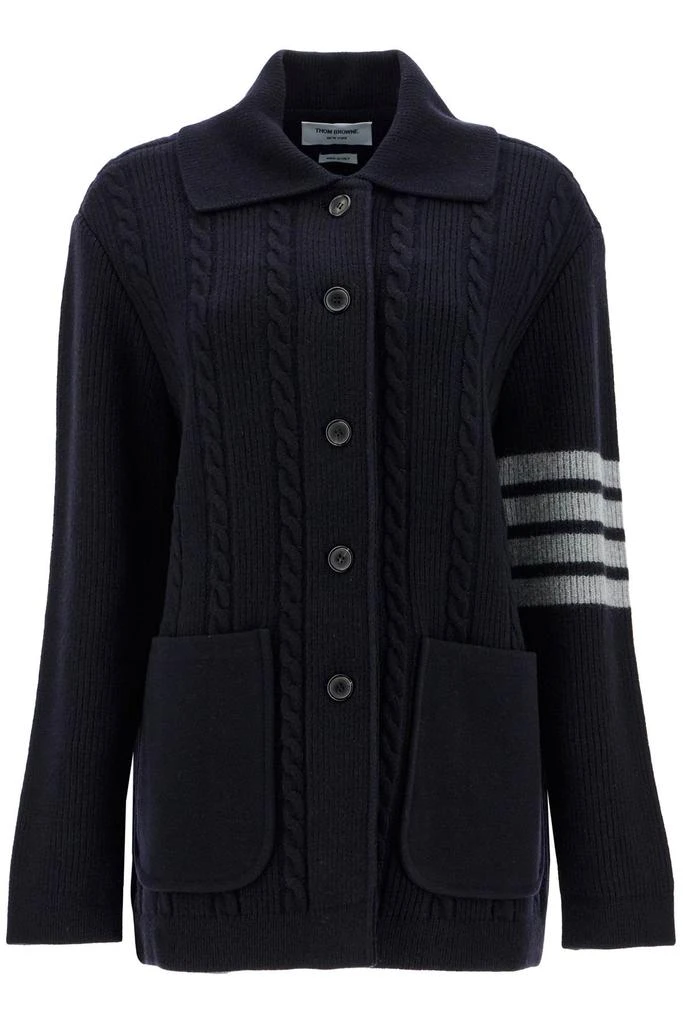 商品Thom Browne|'4-bar heavy knit cardigan,价格¥12601,第1张图片