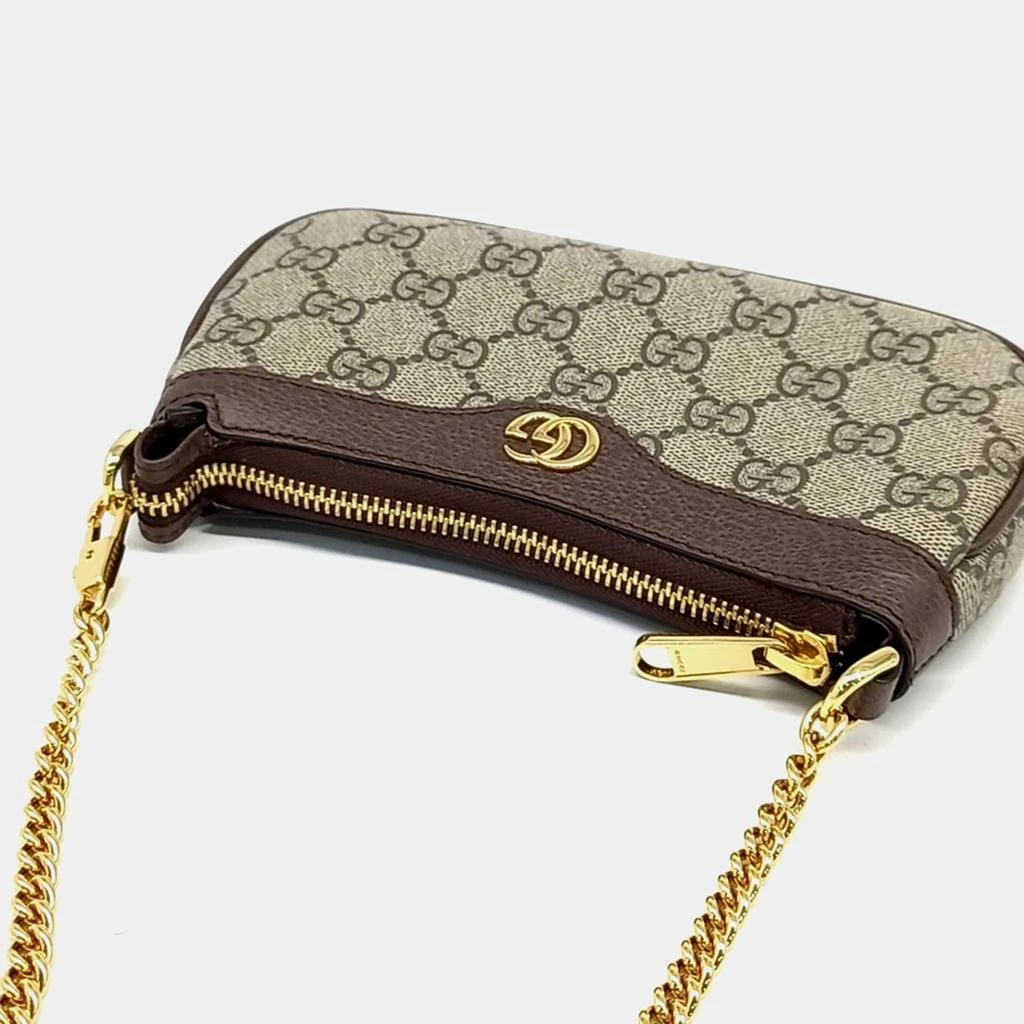 商品[二手商品] Gucci|Gucci Beige Brown Coated Canvas Ophidia Mini Bag,价格¥6714,第3张图片详细描述