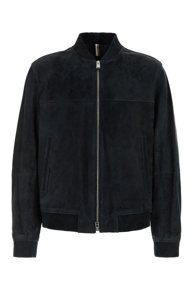 商品Hugo Boss|Boss Hugo Boss Leather Bomber Jacket,价格¥2102,第1张图片