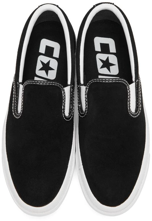 商品Converse|Black Suede One Star Slip-On Sneakers,价格¥196,第5张图片详细描述