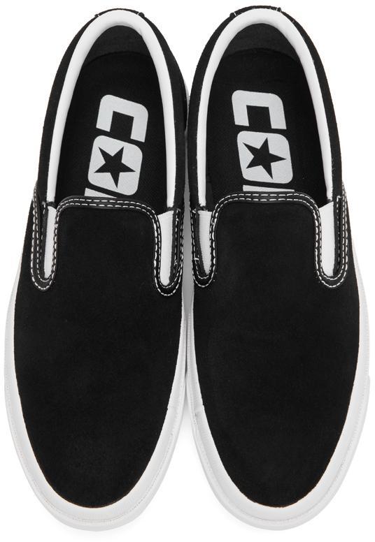 商品Converse|Black Suede One Star Slip-On Sneakers,价格¥500,第7张图片详细描述