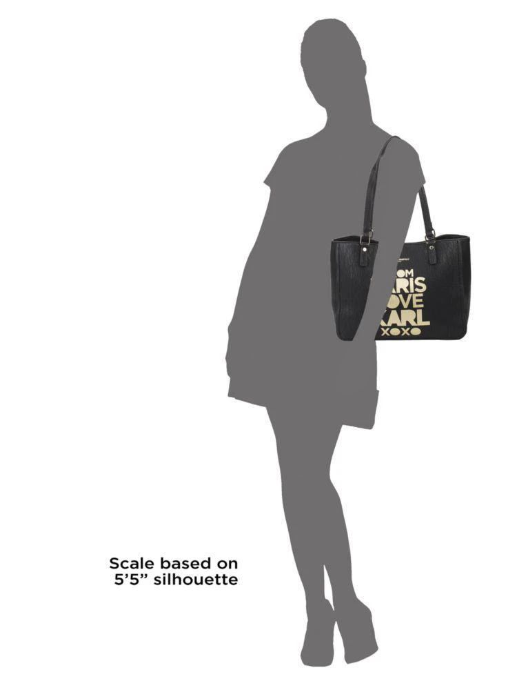 商品Karl Lagerfeld Paris|Karl Lagerfeld Paris Bubble Faux Leather Tote,价格¥512,第3张图片详细描述