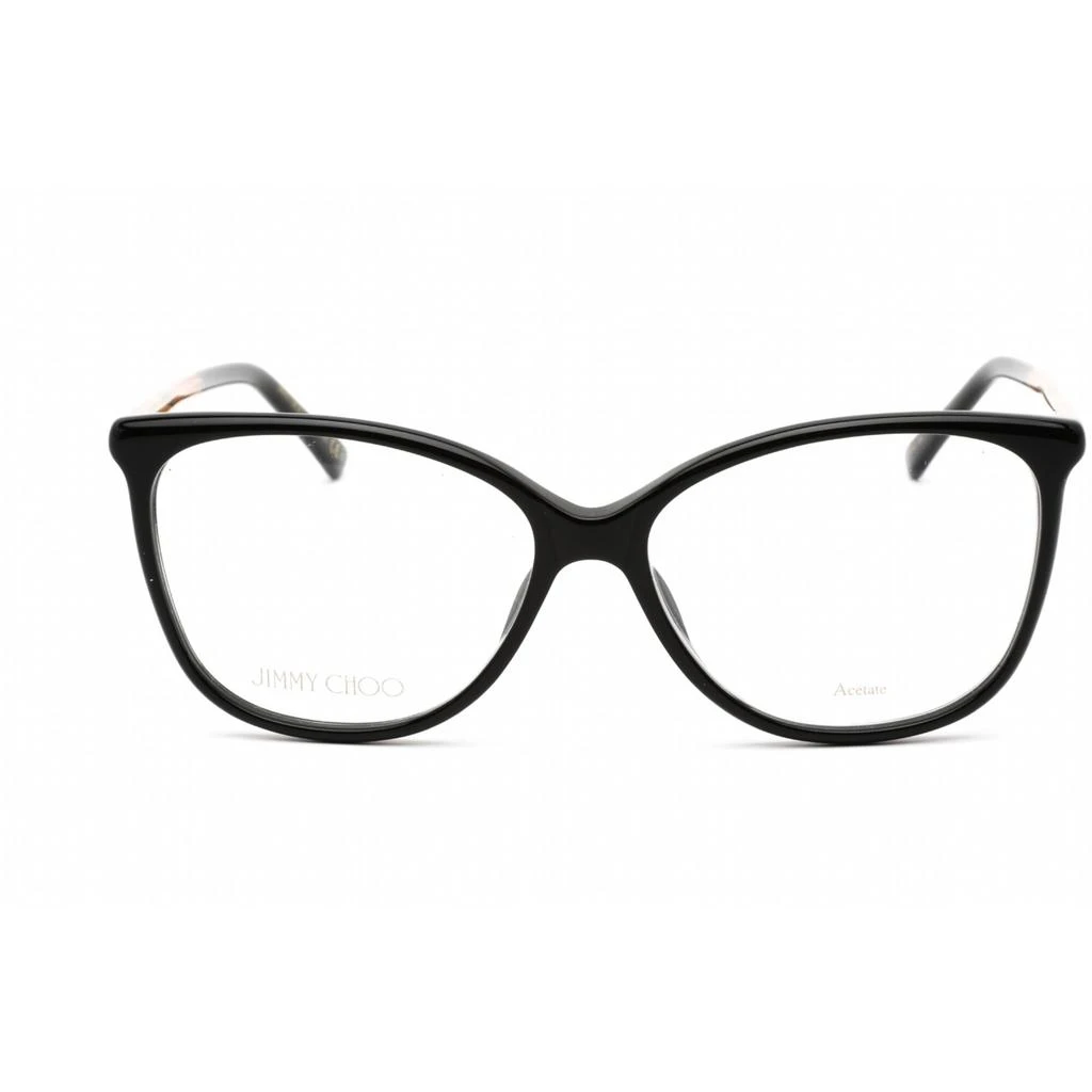 商品Jimmy Choo|Jimmy Choo Men's Eyeglasses - Full Rim Cat Eye Black Plastic Frame | JC343 0807 00,价格¥546,第2张图片详细描述