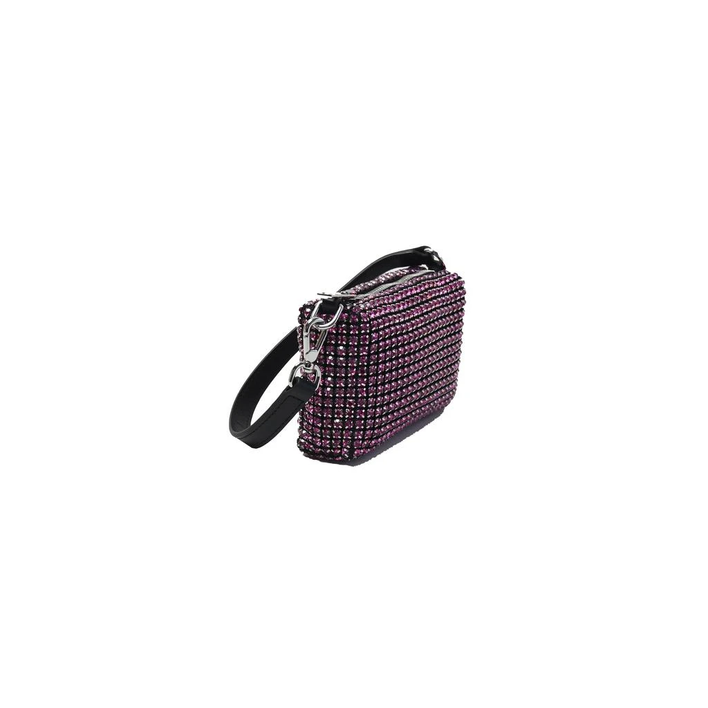 商品Alexander Wang|Alexander Wang Mini Pouch Rhinstone Mesh Fuchsia,价格¥5385,第2张图片详细描述